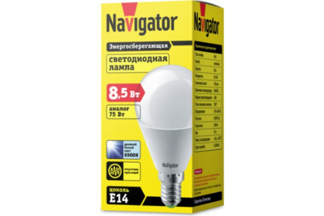 Купить Лампа светодиодная Navigator 61335  NLL-G45-8 5-230-6 5K-E14 фото №2